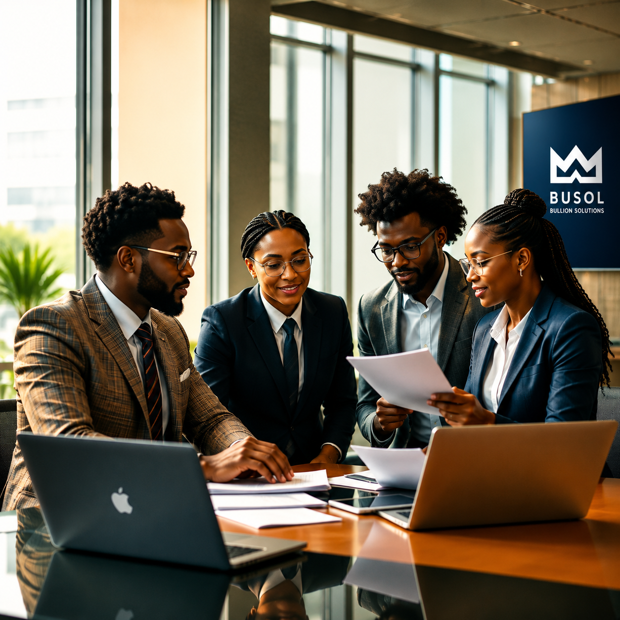 Consultants BUSOL en réunion de travail